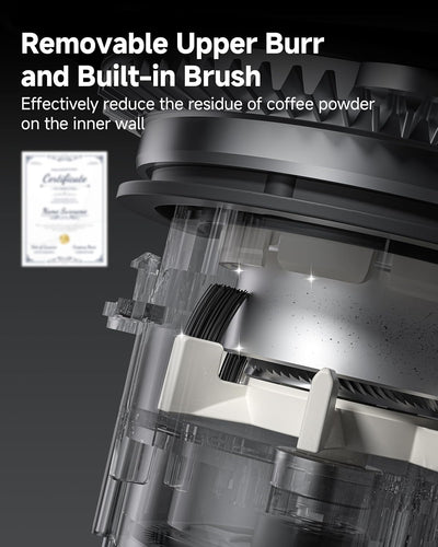 AMZCHEF Anti-Static Espresso Grinder with 48 Grind Settings